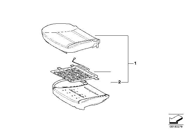 2004 BMW X5 Seat Upholstery, Leather Diagram for 52109133362