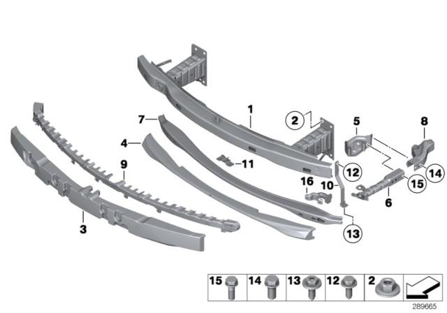 2007 BMW 328i Support, Front Diagram