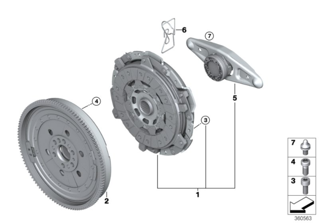 2016 BMW M4 Set Clutch Parts Diagram for 21212284234