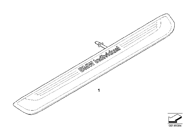 2008 BMW 650i Individual Trim Piece Entry Diagram