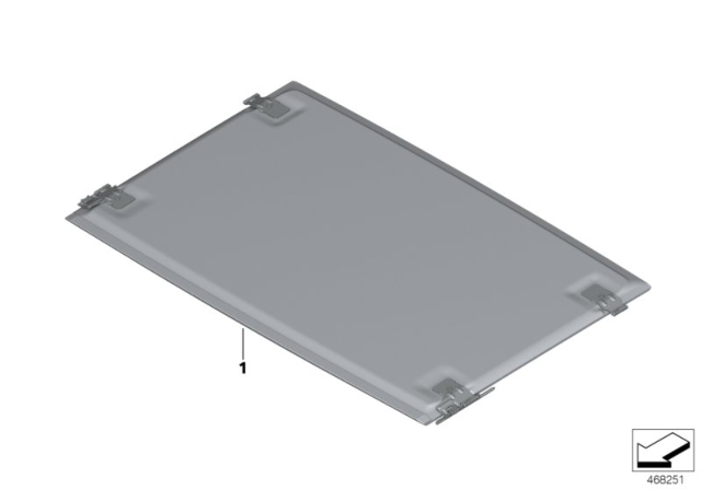 2018 BMW 740i Individual Slide / Tilt Sunroof Diagram