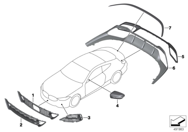 2020 BMW 840i LEFT FINISHER Diagram for 51118074805