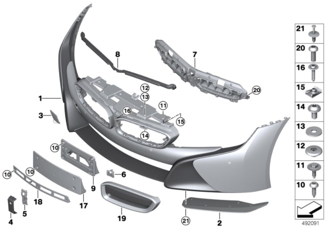 2014 BMW i8 Trim Panel, Front Diagram