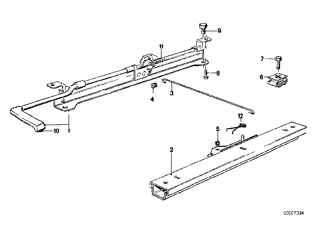 1977 BMW 320i Retainer Spring Left Diagram for 52101873445