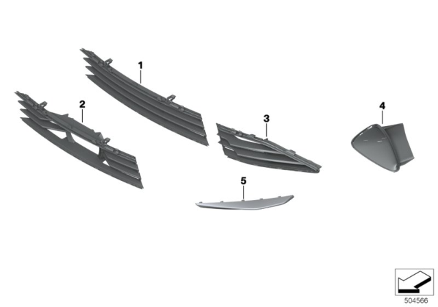 2020 BMW 840i xDrive Gran Coupe Trim Panel, Trim Elements Diagram