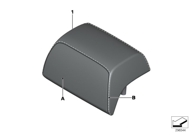 2011 BMW X6 Individual M Headrest Diagram 2