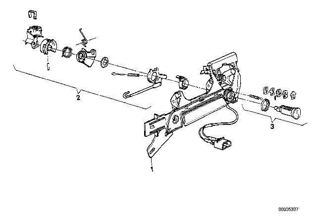 1994 BMW 530i Locking System, Door Diagram 1