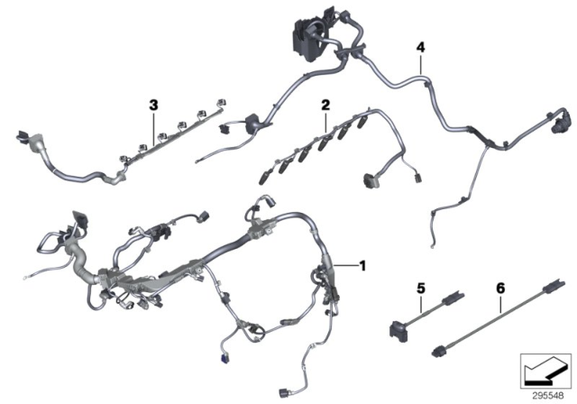 2014 BMW 535d xDrive Wiring Harness, Engine, Injector Module Diagram for 12517823755