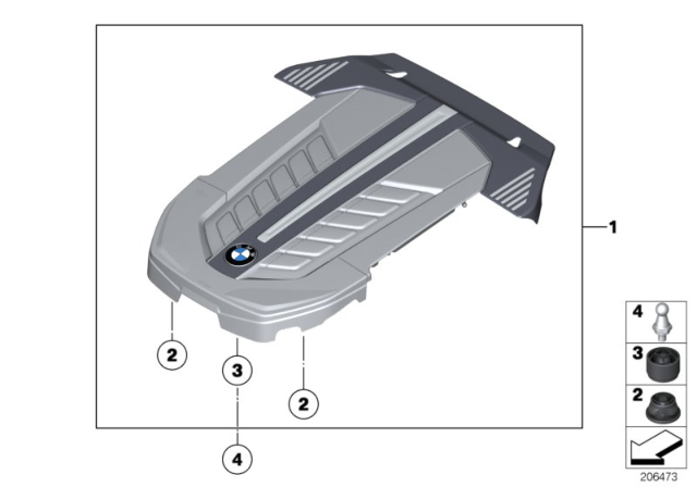2015 BMW 760Li Sound Protection Cap Diagram
