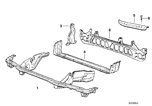 1995 BMW 850CSi Front Body Parts Diagram