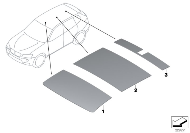 2018 BMW X4 Sound Insulation Diagram