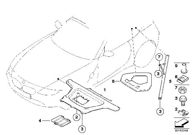 2004 BMW Z4 Reinforcement, Body Diagram