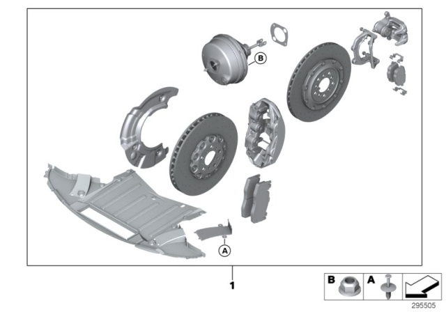 2019 BMW M5 Retrofit Kit, M Carbon-Ceramic Brake Diagram