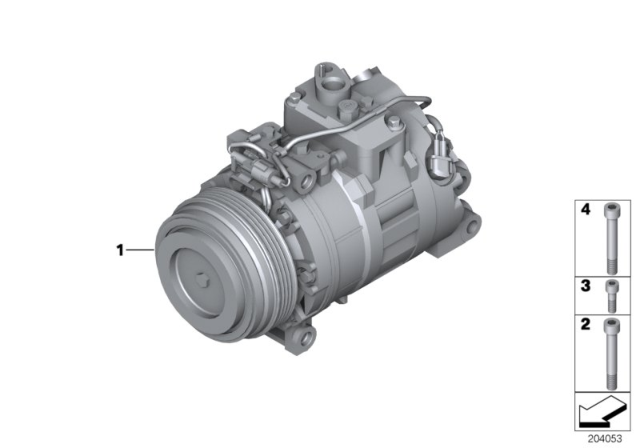 2013 BMW 750Li Rp Air Conditioning Compressor Diagram