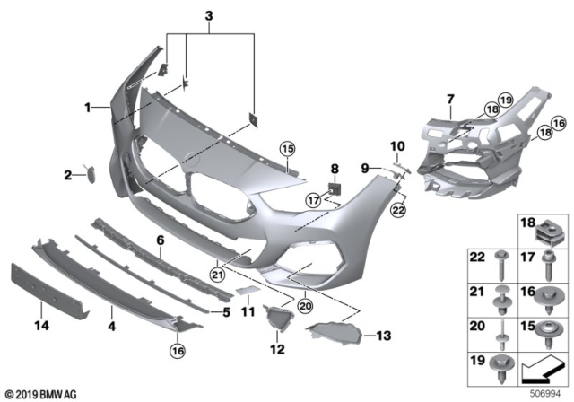 2020 BMW M235i xDrive Gran Coupe M Trim Panel, Front Diagram