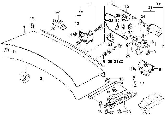 2002 BMW 530i Grommet Diagram for 51248149619