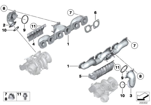 2014 BMW 760Li Intermediate Pipe Diagram for 11627561575