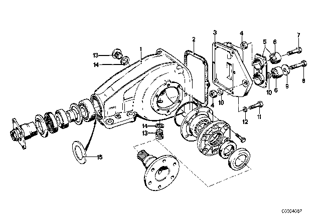 1978 BMW 320i Rubber Mounting Diagram for 33171117282