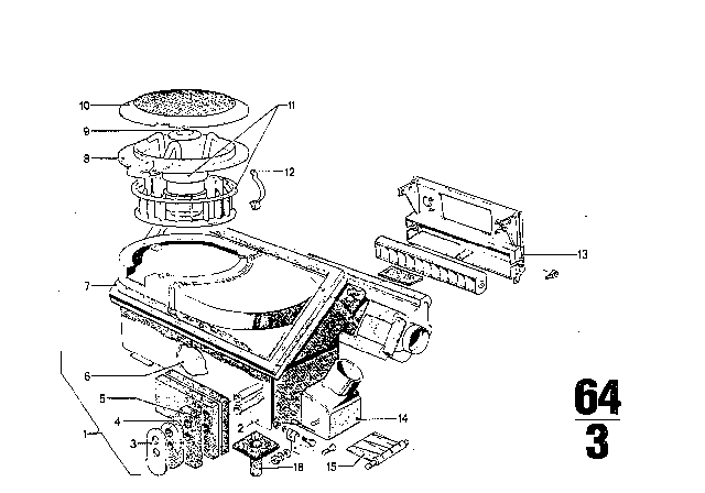 1976 BMW 3.0Si Heater Diagram 1