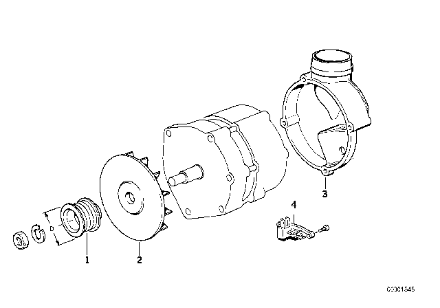 1995 BMW 320i Alternator Parts Diagram 2