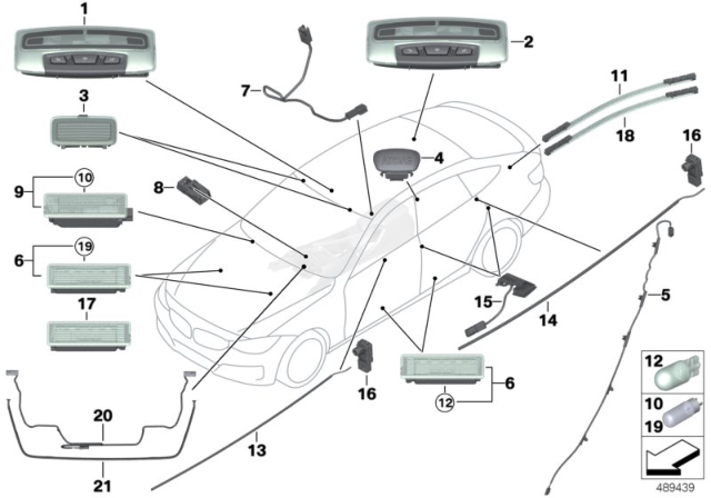 2015 BMW 328i GT xDrive Optical Conductor, B-Pillar Diagram for 63319242153
