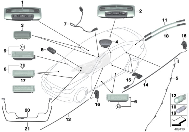 2015 BMW 328i GT xDrive Optical Conductor, Door, Rear Top Right Diagram for 63319248670