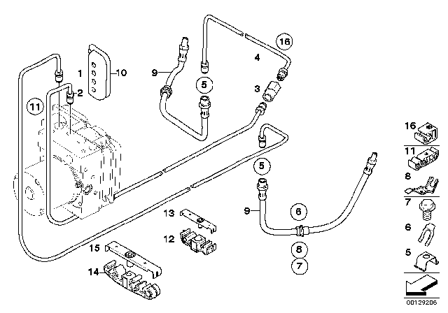 2010 BMW X3 Pipe Clip Diagram for 16126760471