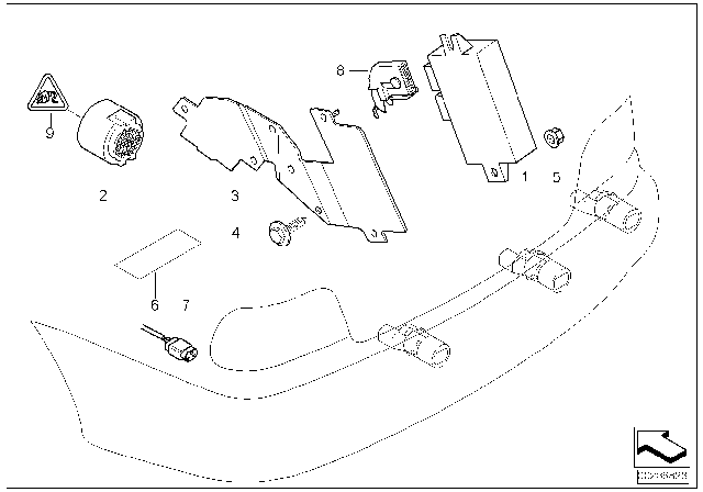 2005 BMW 325i Park Distance Control (PDC) Diagram