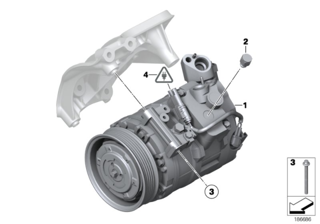 2011 BMW Z4 Rp Air Conditioning Compressor Diagram