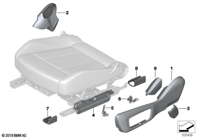 2020 BMW 840i xDrive Gran Coupe Seat, Front, Seat Panels, Electrical Diagram