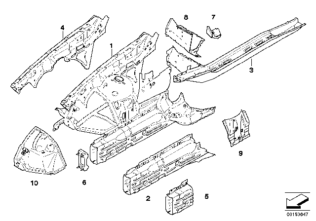 2009 BMW X3 Rear Right Engine Support Diagram for 41003450396