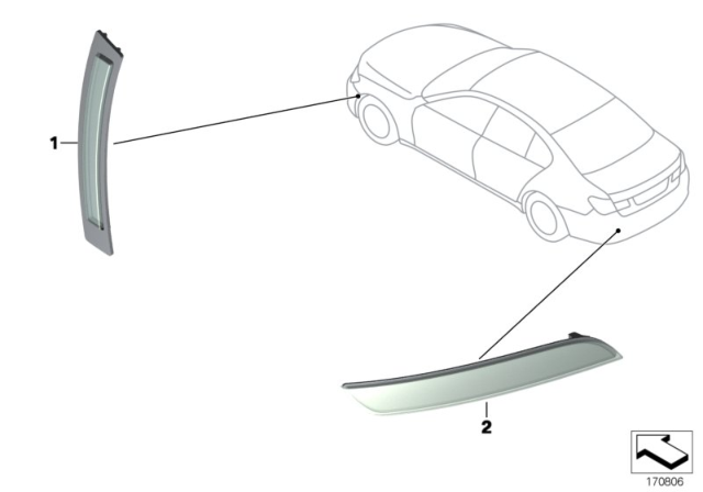 2012 BMW 750i Reflector Diagram