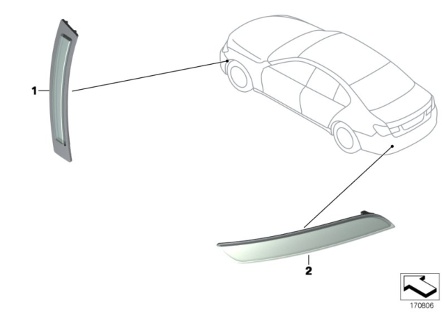 2011 BMW 750Li Reflector Diagram