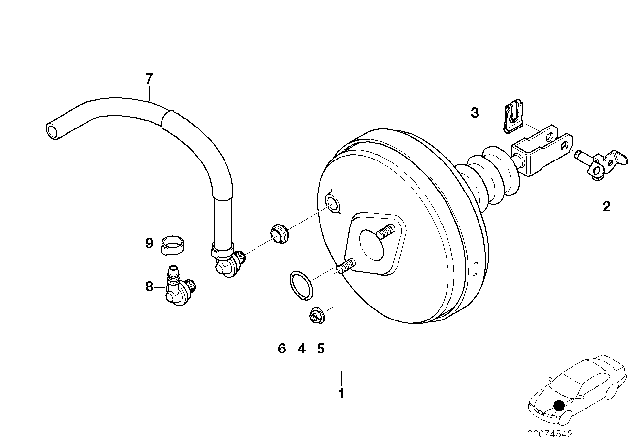 2001 BMW Z3 Power Brake Unit Depression Diagram