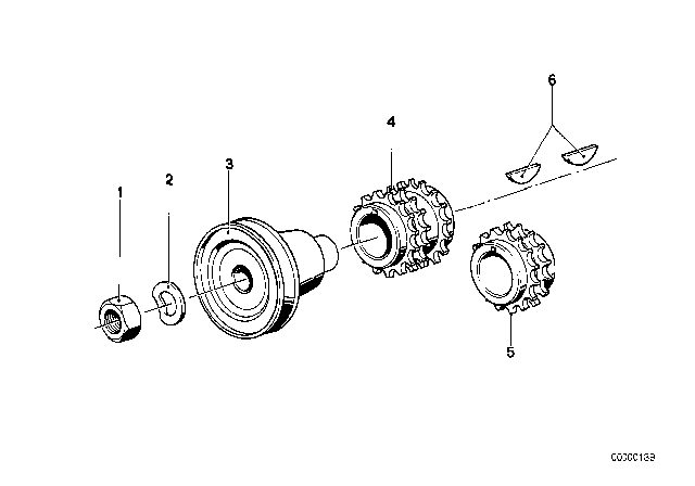 1978 BMW 320i Pulley Diagram for 11231264707