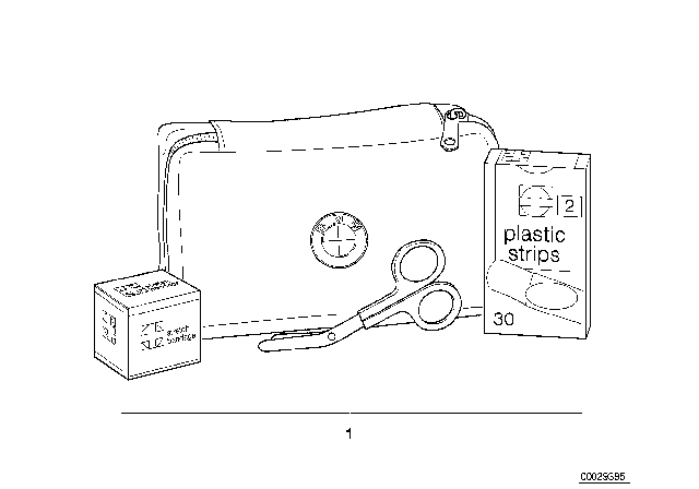 2002 BMW 330Ci First-Aid Kit Diagram