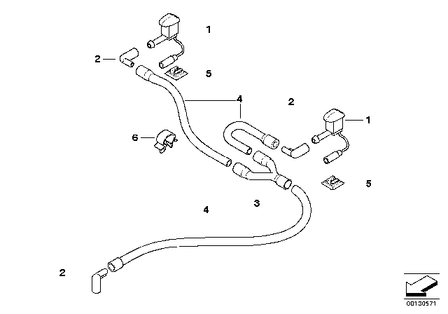 2010 BMW 650i Single Parts For Windshield Cleaning Diagram