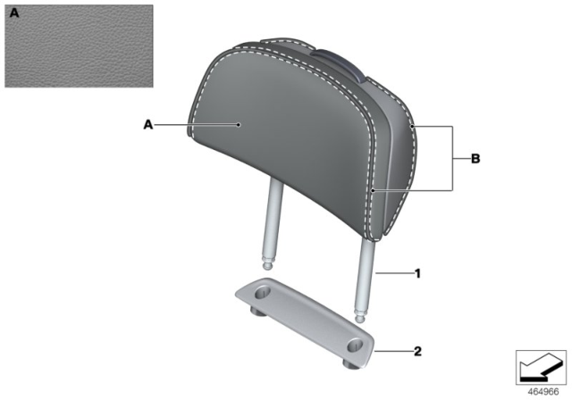 2020 BMW 745e xDrive HEAD RESTRAINT COVER, COMFOR Diagram for 52207990284