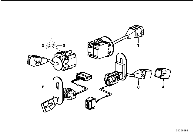 2002 BMW Z3 Steering Column Switch Diagram