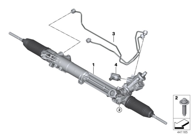 2019 BMW Alpina B6 xDrive Gran Coupe Exchange Hydro Steering Gear Servotronic Diagram for 32106788651