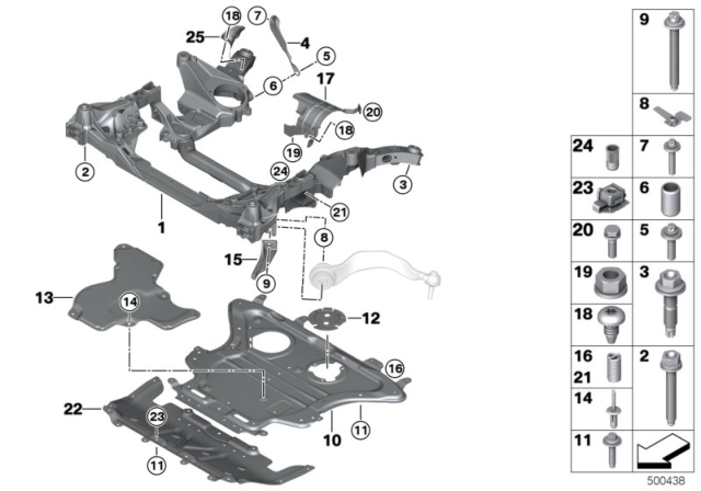 2020 BMW 840i xDrive Underride Protection Diagram for 31146868620