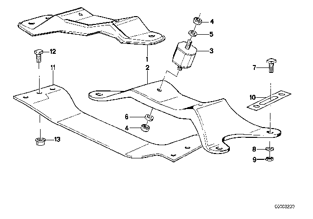 1985 BMW 318i Gearbox Suspension Diagram