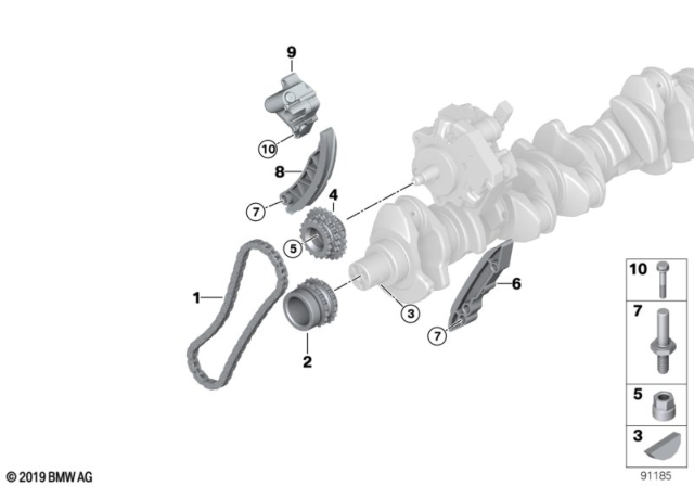 2010 BMW X5 Crankshaft Sprocket Diagram for 11217809751