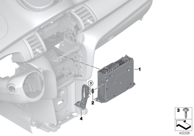 2020 BMW i3 HEAD UNIT FOR BASIC MEDIA2 Diagram for 65125A0EE00