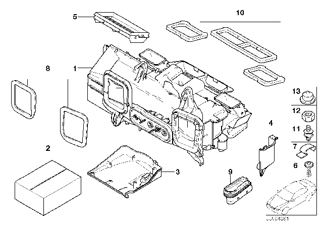 2007 BMW 750i Housing Parts Automatic Air Conditioning Diagram