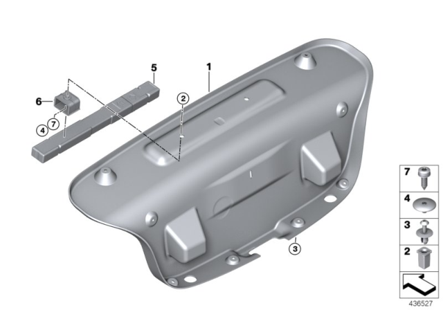 2016 BMW 228i Trim Panel, Rear Trunk / Trunk Lid Diagram 2