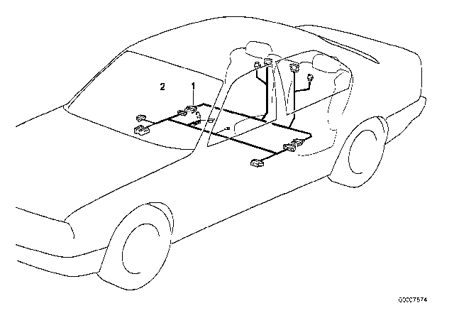 1989 BMW 535i Wiring Electrical Seat Adjustment Diagram 2