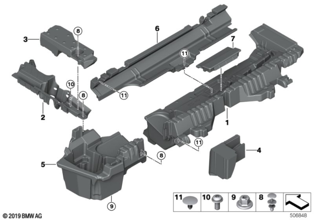 2020 BMW X3 STORAGE COMPARTMENT, LEFT Diagram for 51476999005