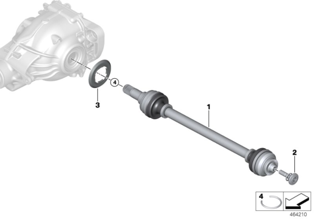 2020 BMW M8 Output Shaft Diagram 1