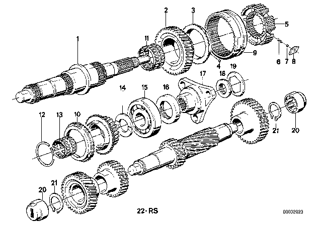 1984 BMW 318i Needle Cage Diagram for 23221224547